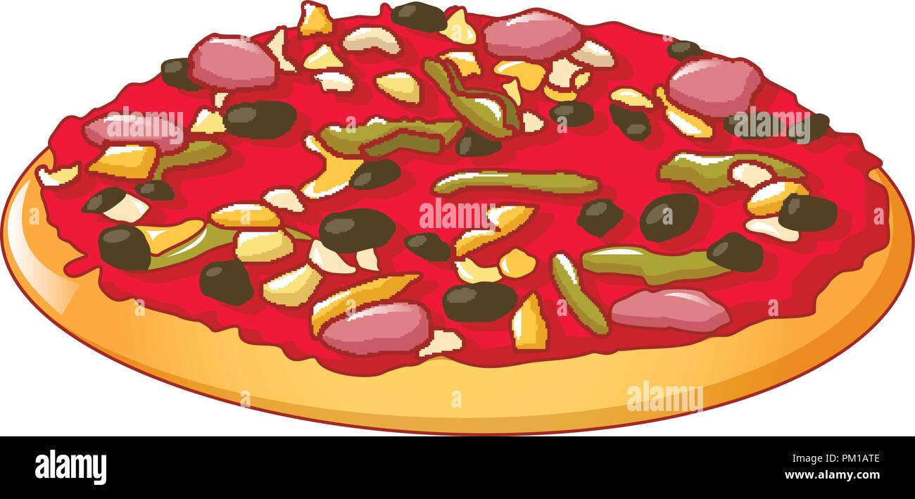 Olive pizza icon, cartoon style Stock Vector Image & Art - Alamy