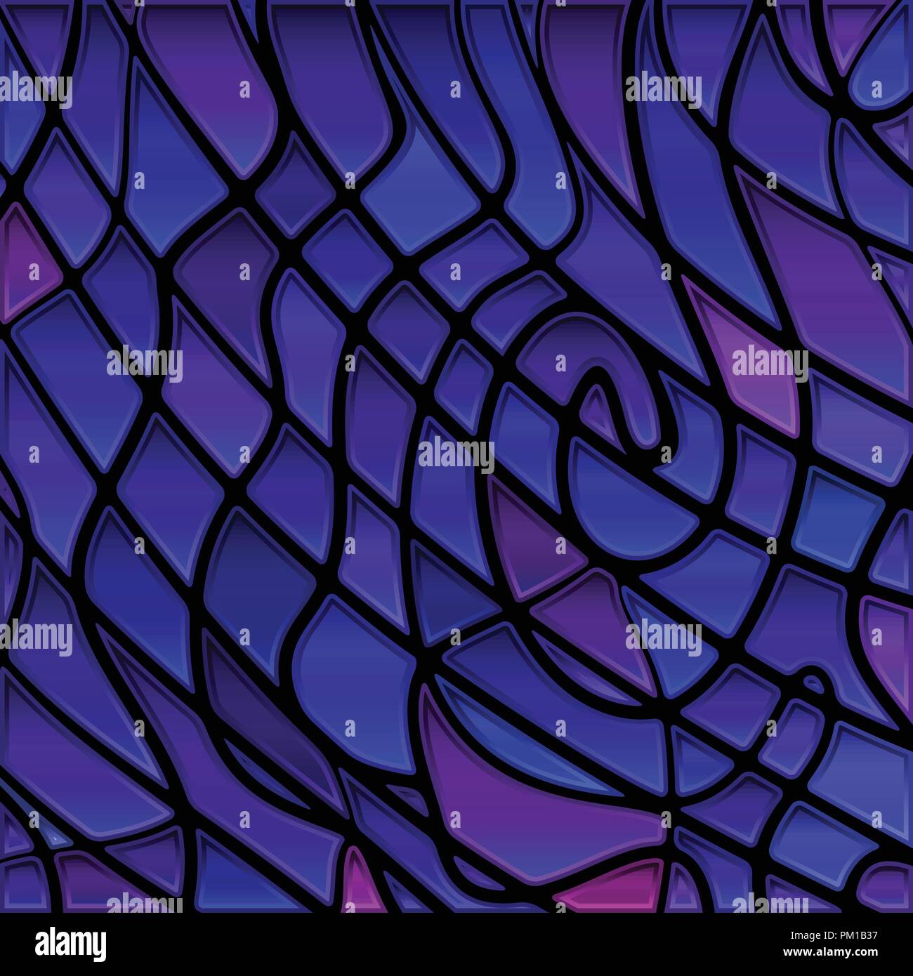 abstract vector stained-glass mosaic background - blue and violet Stock ...