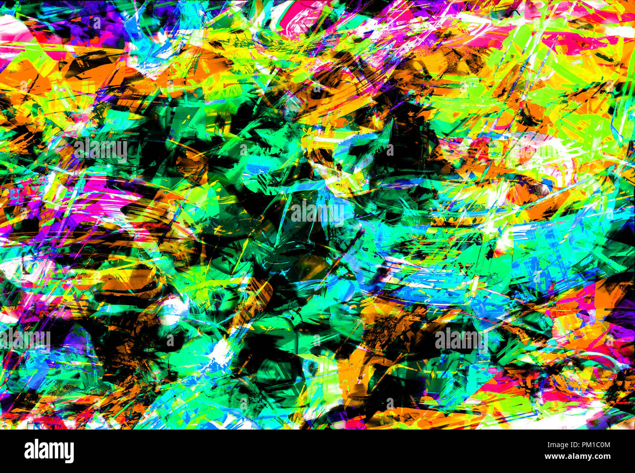 Art abstract colorful pattern background: yellow, red, green, blue ...
