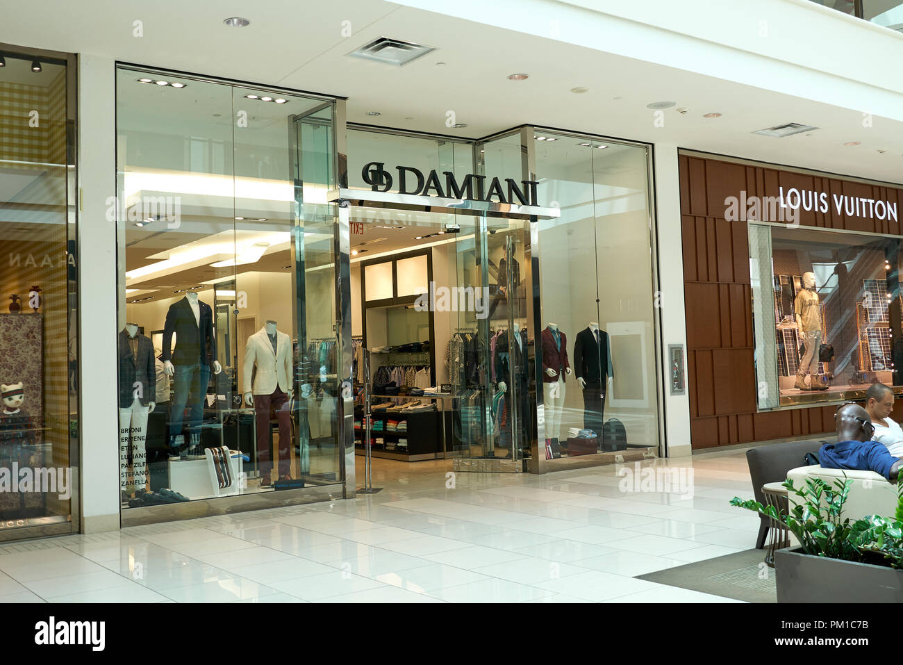 AVENTURA, USA - AUGUST 23, 2018: Damiani famous boutique in Aventura Mall. Damiani is an Italian luxury jewelry corporate group that designs, manufact Stock Photo