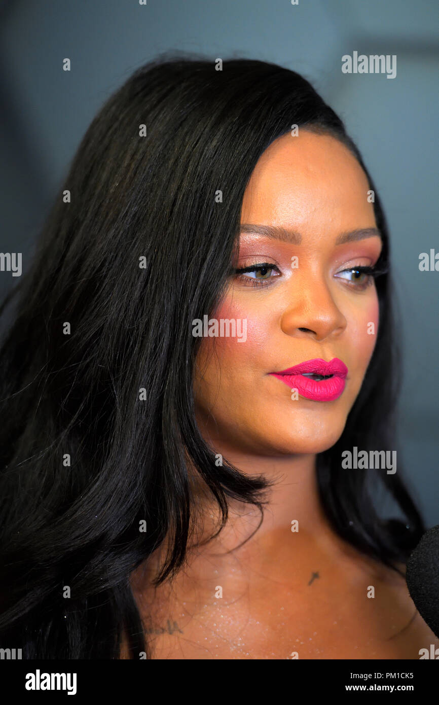 BROOKLYN, NY - SEPTEMBER 14: Rihanna attends Fenty Beauty's 1-year anniversary at Sephora inside JCPenney on September 14, 2018 in Brooklyn, New York. Stock Photo