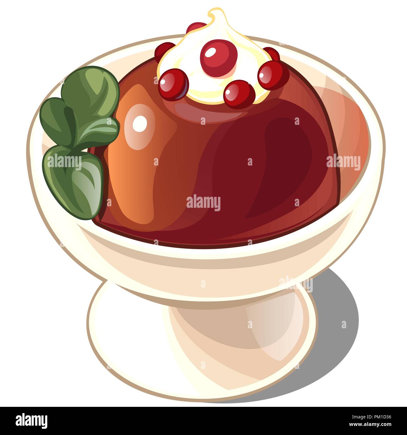 Chocolate pudding with whipped cream, cranberries and mint leaves. Illustration for cookbook isolated on white background. Vector cartoon close-up illustration Stock Vector Image & Art - Alamy Chocolate pudding with whipped cream, cranberries and mint leaves. Illustration for cookbook isolated on white background. Vector cartoon close-up illustration Stock Vector Image & Art - Alamy