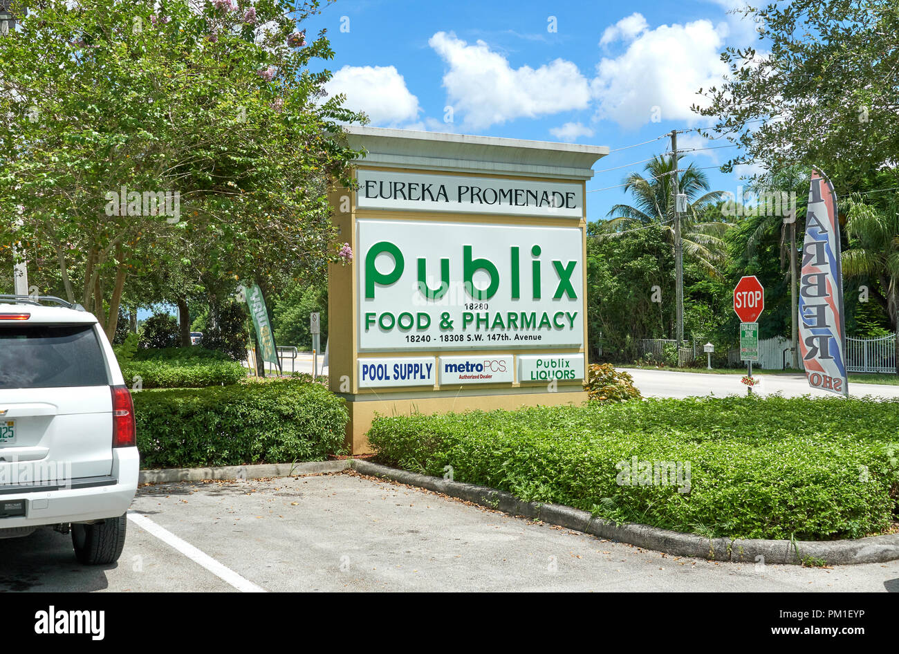 MIAMI, USA AUGUST 22, 2018 Publix store logo. Publix Super Markets