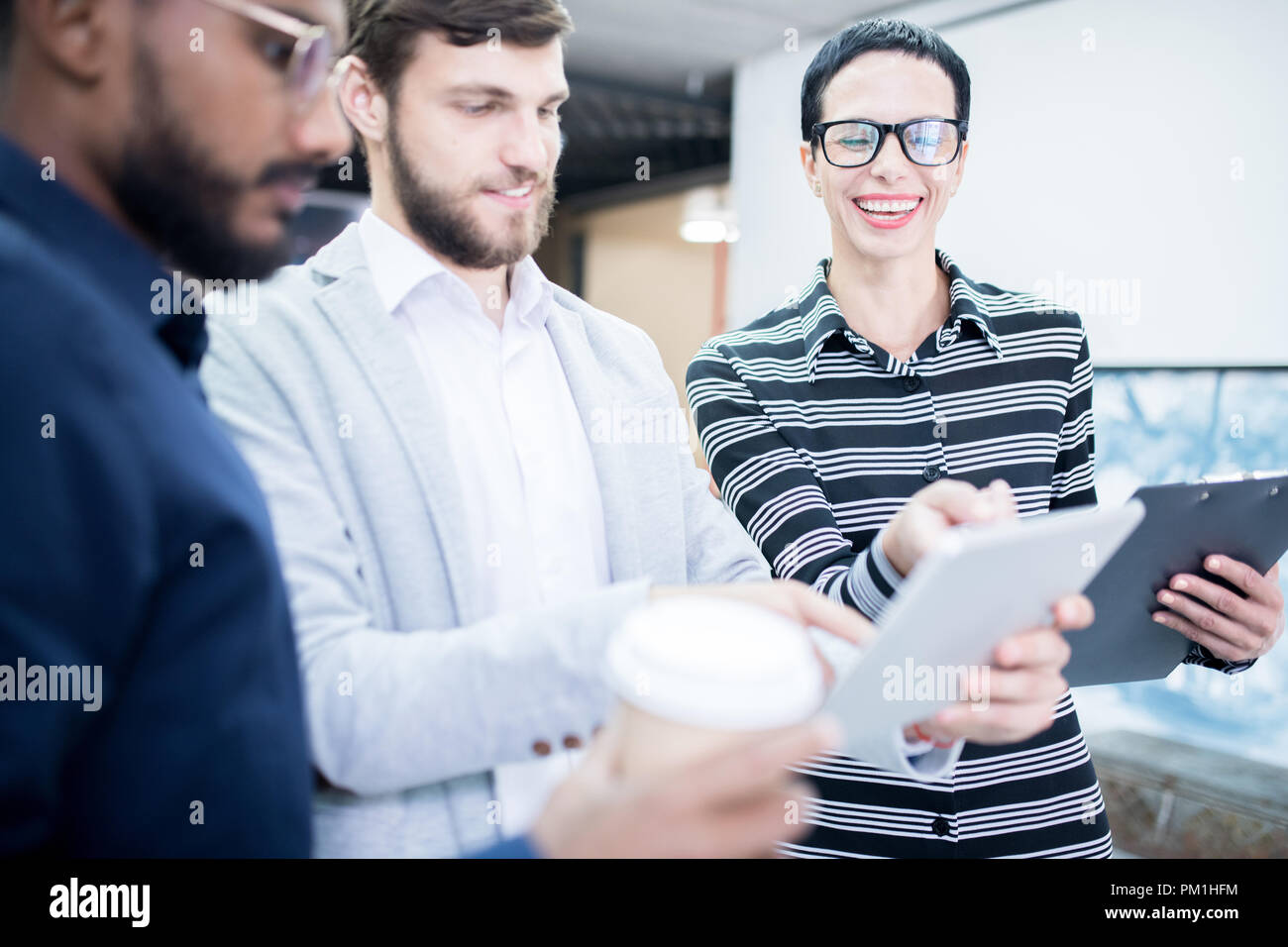 People using tablet pc Stock Photo