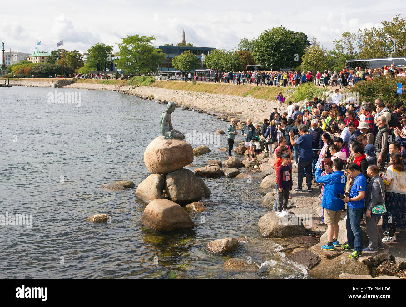 Little mermaid statue stock photo alamy