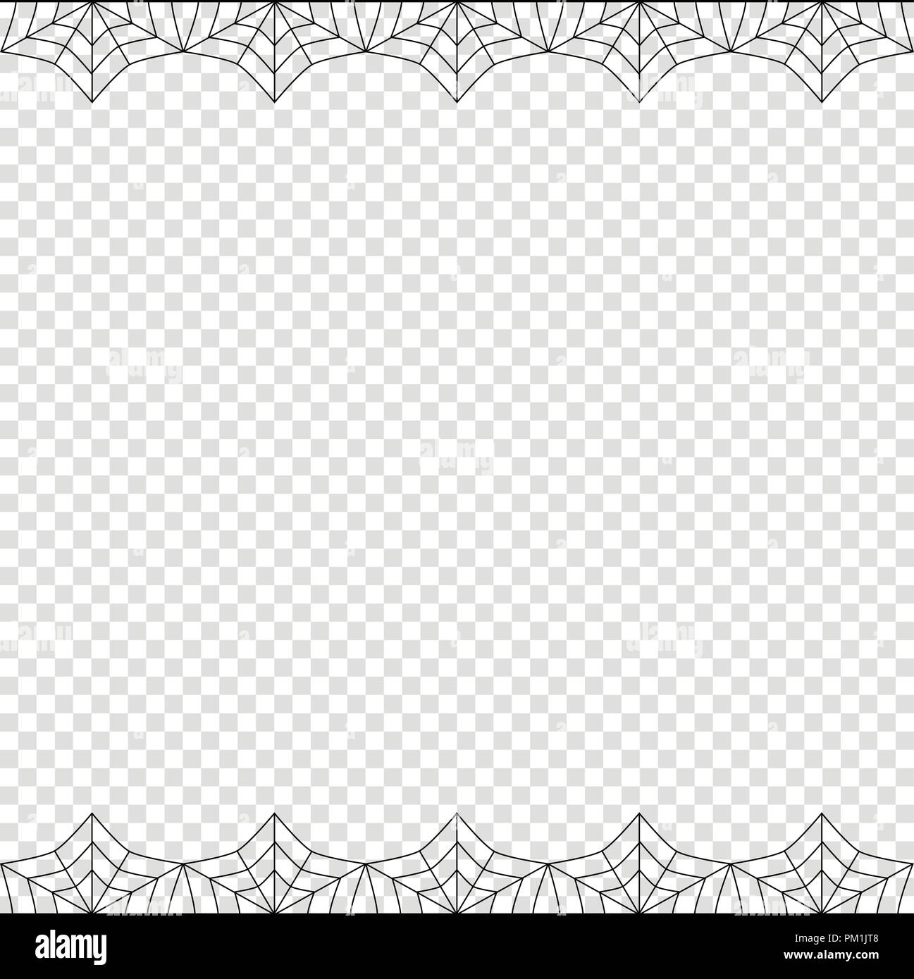 Download Halloween frame. Vector elegant double up and down square ...