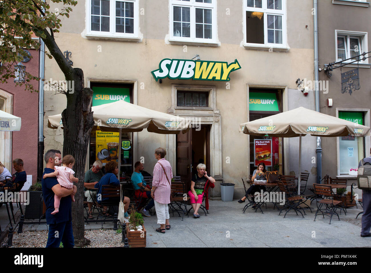 Subway Sandwich Shop in Gdansk Poland Stock Photo