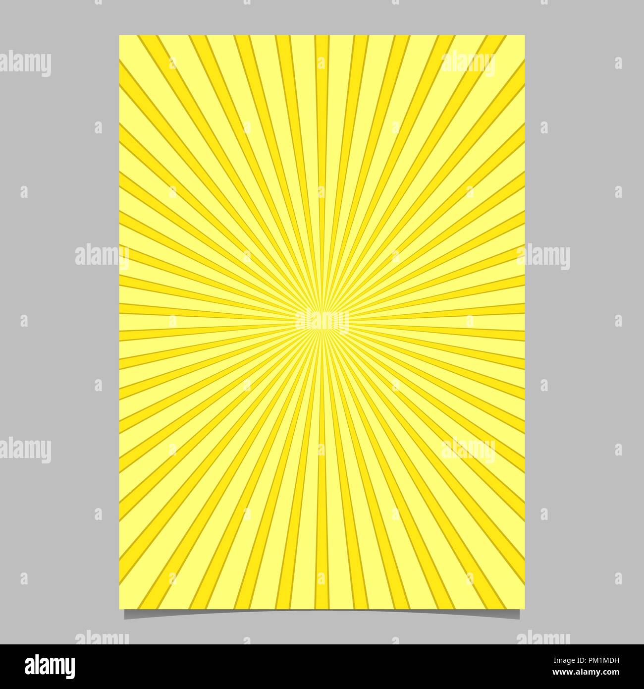 Retro abstract sunburst brochure cover template - vector flyer background Stock Vector