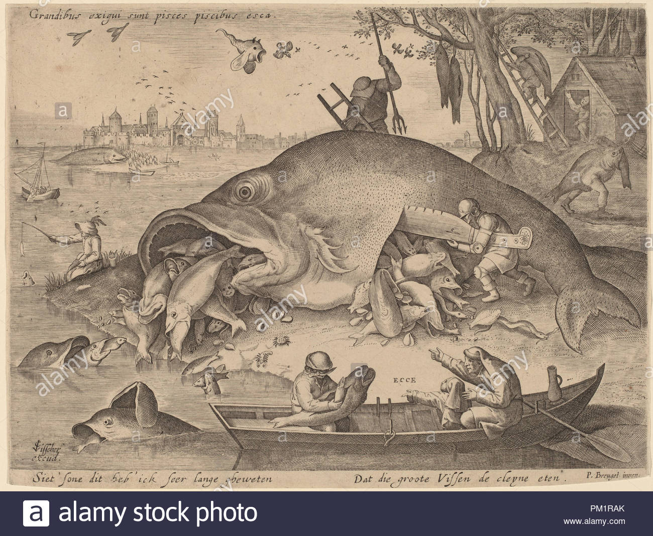 1619. Medium: engraving. Museum: National Gallery of Art, Washington DC. Author: Hendrik Hondius after Pieter Bruegel the Elder (after Hieronymus Bosch?