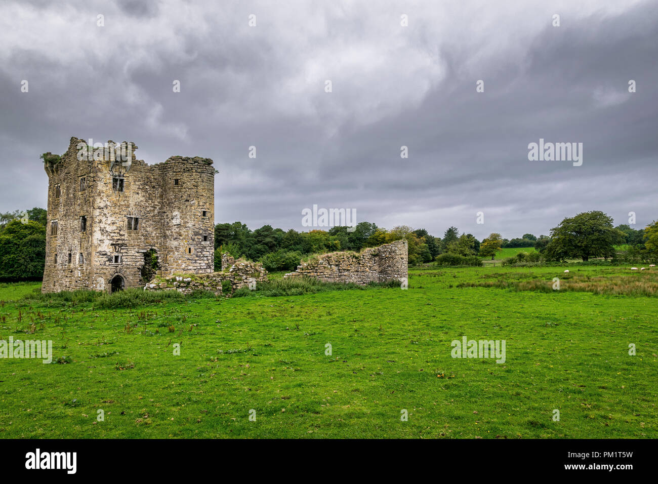 This is a picture the ruins of Miler McGrath Castle In Donegal Ireland Stock Photo