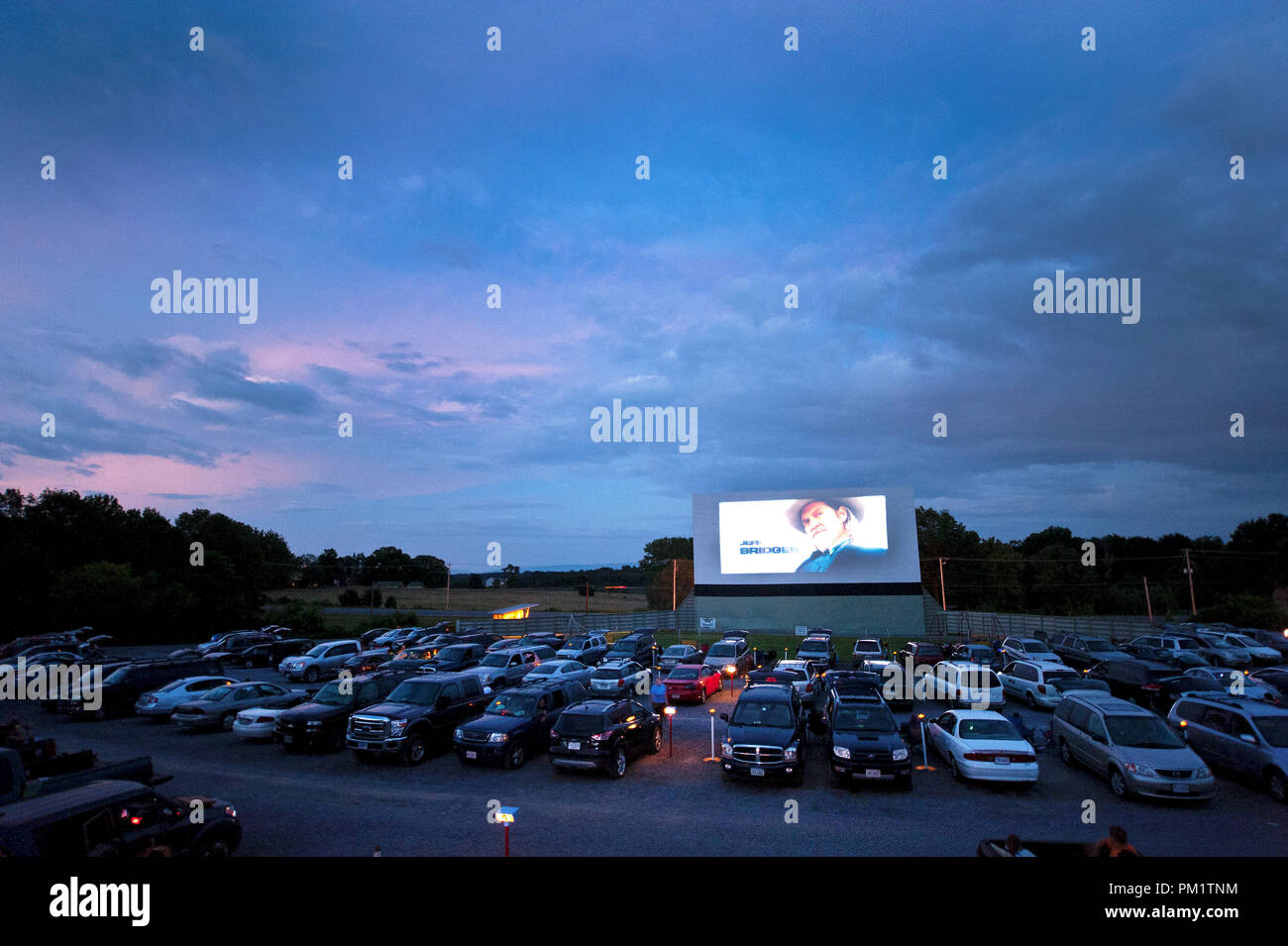 UNITED STATES - July 13: Just off of old U.S. Route 11 people watch a movie  at the Family Drive-In movie theater just off of route 11 in Stephens City  Stock Photo - Alamy