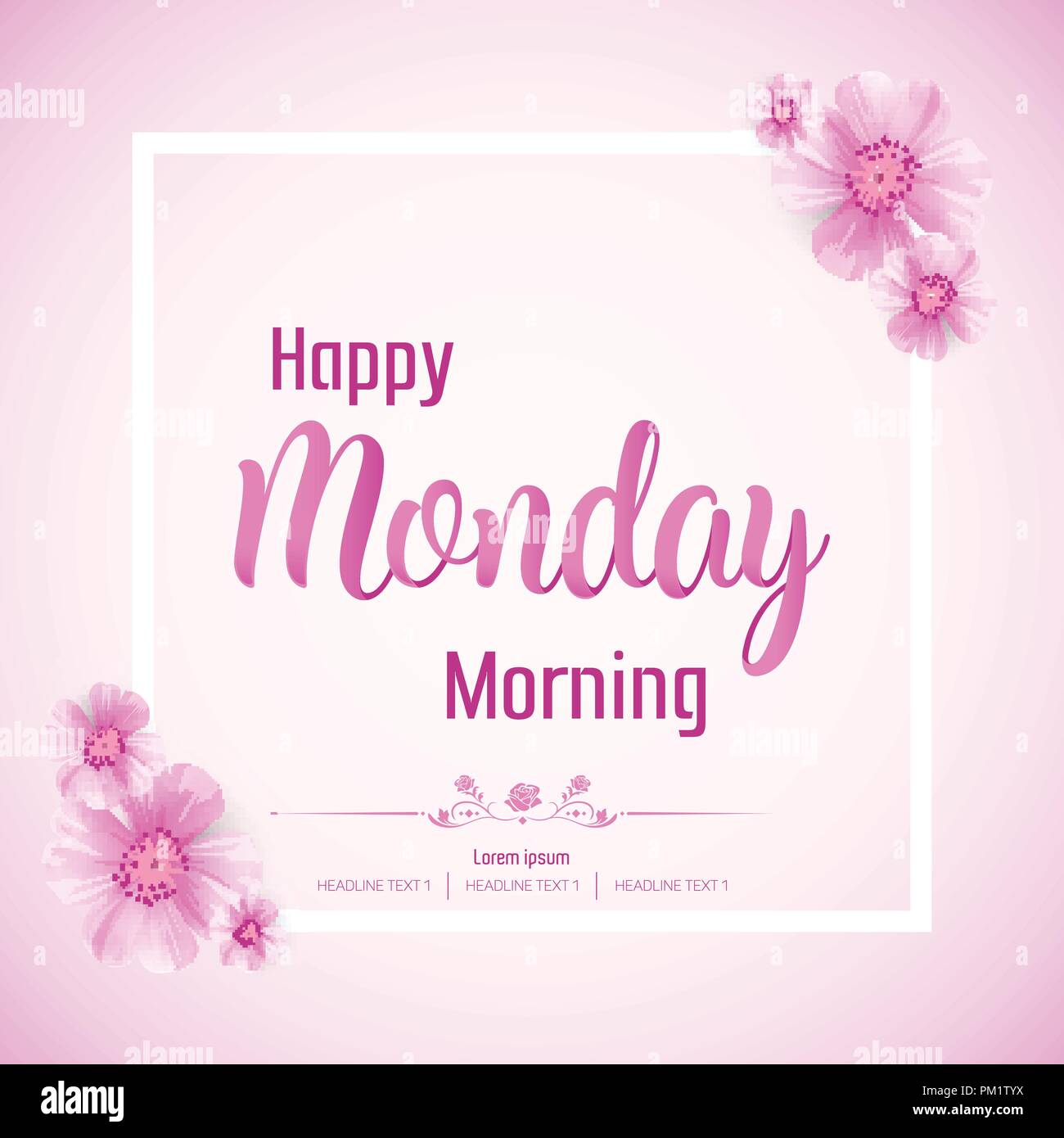 Beautiful Happy Monday Morning Vector Background Illustration ...