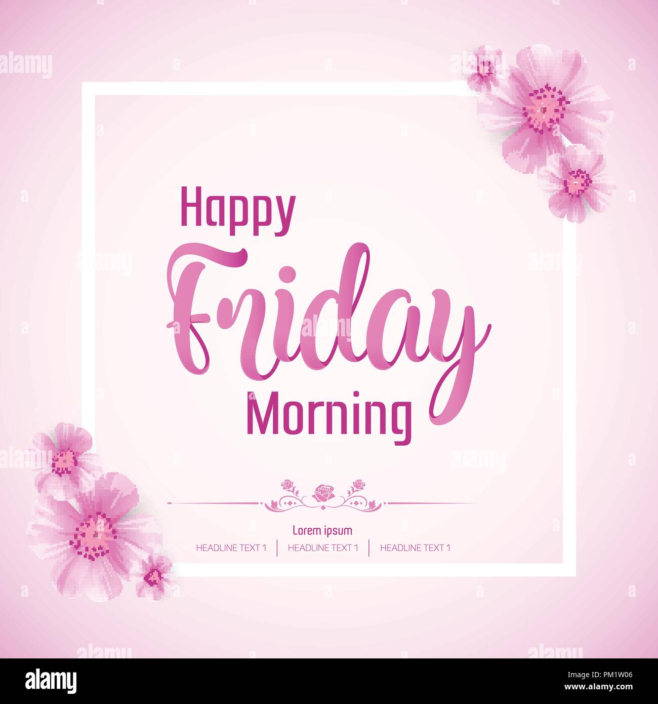Beautiful Happy Friday Morning Vector Background Illustration ...