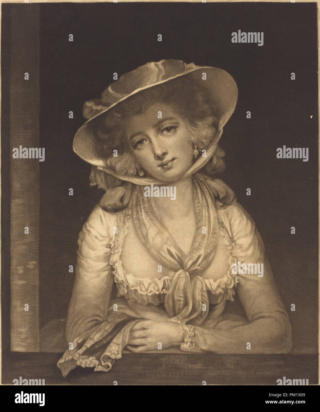 Phoebe Hoppner. Dated: published 1784. Medium: mezzotint. Museum: National Gallery of Art, Washington DC. Author: John Raphael Smith after John Hoppner. Stock Photo