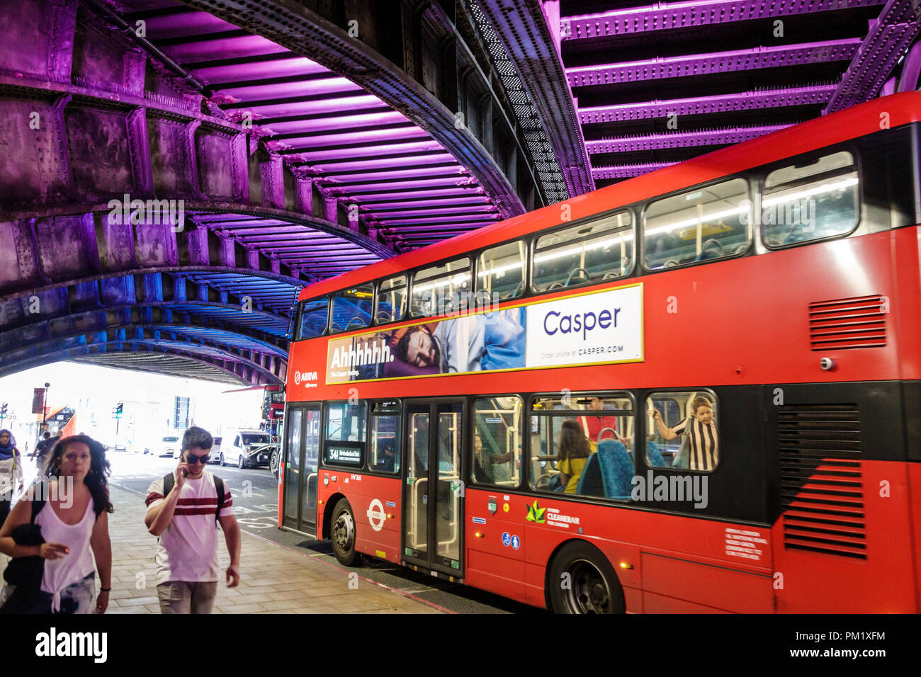 London Bus Railing London England,UK,United Kingdom Great Britain,South Bank,Lambeth ...