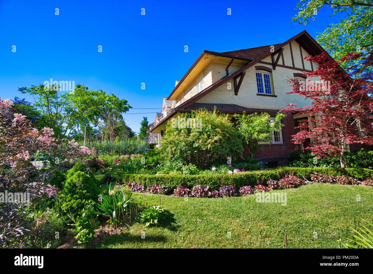 Typical house in expensive north American neighborhood Stock Photo