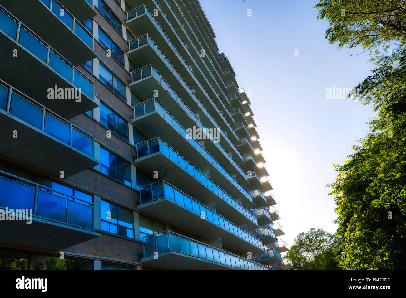 Toronto apartment building complex in midtown Stock Photo Alamy