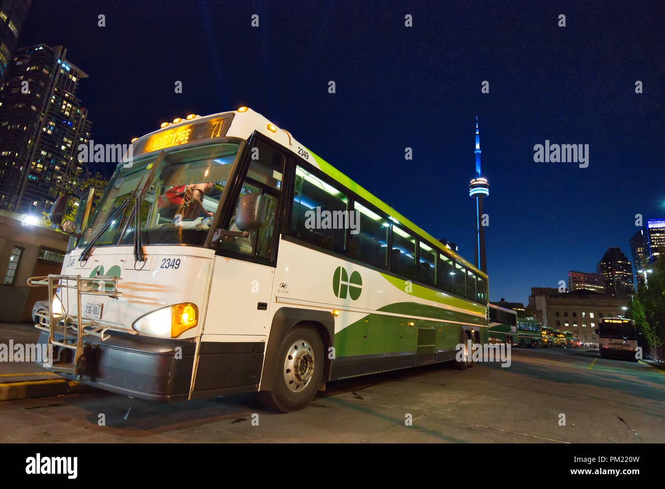 Toronto, Ontario, Canada-27 June, 2018: Go Bus station in Toronto downtown Stock Photo