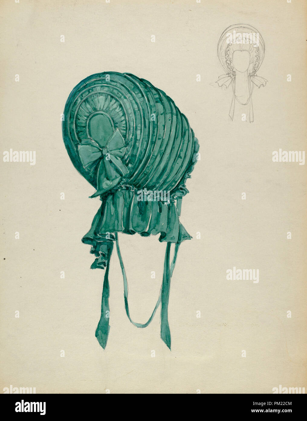 Calash. Dated: c. 1936. Dimensions: overall: 29 x 22.9 cm (11 7/16 x 9 in.). Medium: watercolor and graphite on paper. Museum: National Gallery of Art, Washington DC. Author: Esther Peck. Stock Photo