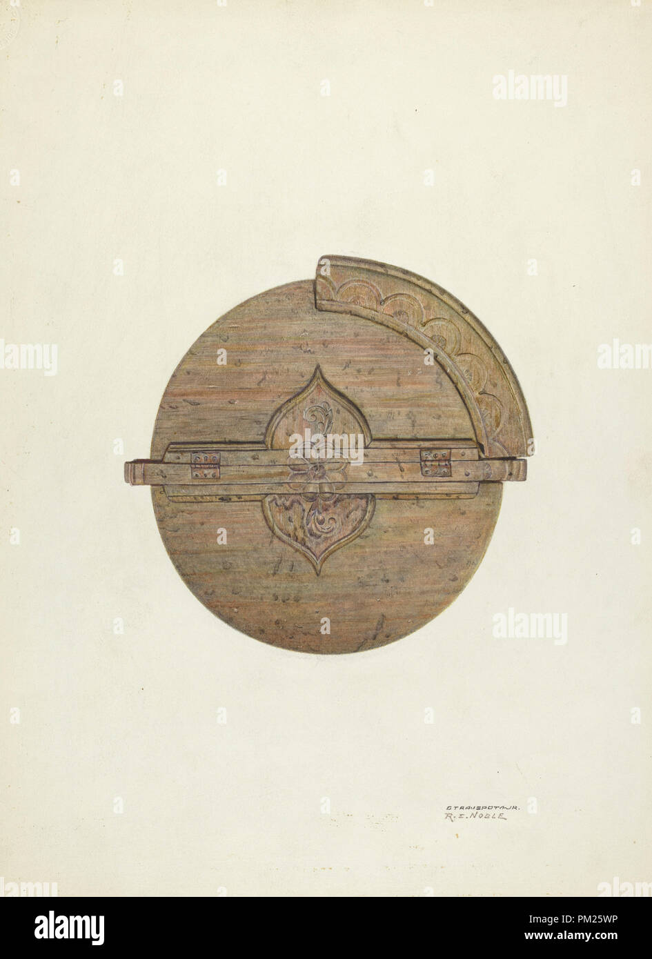 Baptismal Font. Dated c. 1937. Dimensions overall 35.6 x 24.9 cm (14