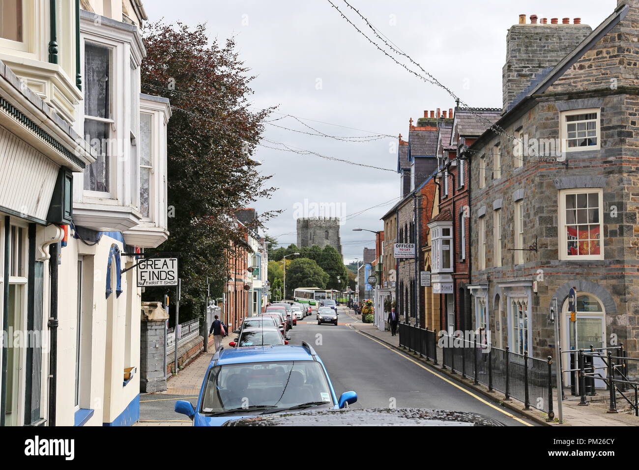 Priory Street and St Mary's Church, Cardigan, Cardigan Bay, Ceredigion