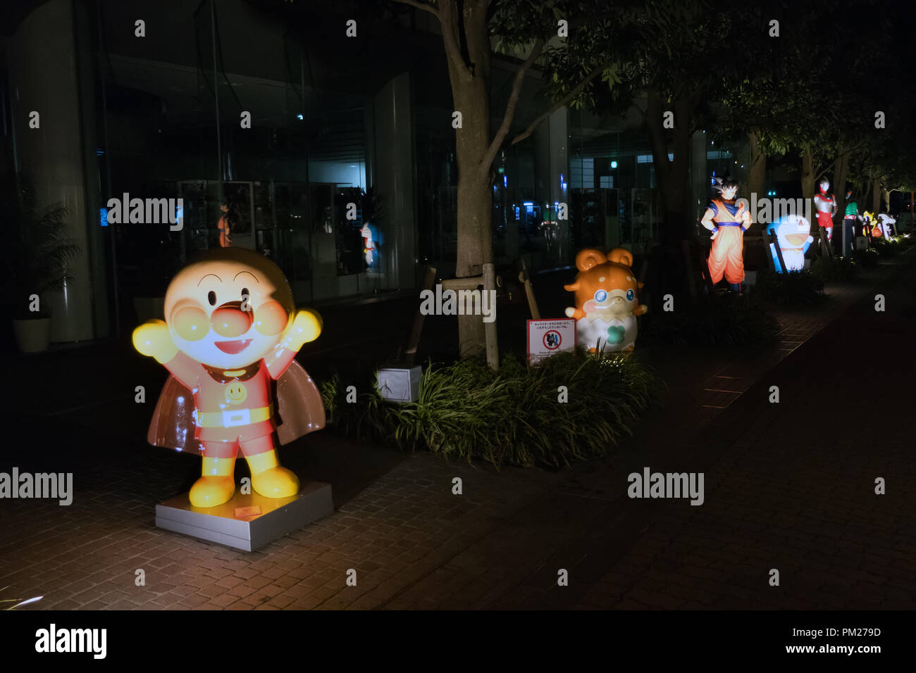 Manga and anime characters outside the Bandai Co. head office in Kuramae district, Tokyo, Japan, Asia Stock Photo