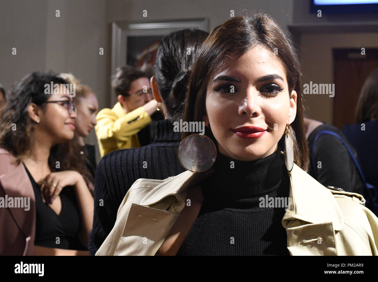 London, UK. 16th Sep 2018. Pierre Garroudi Spectacular Fashion Show at London Fashion Week SS19 latest collection showcasing ten new, exclusive, luxury bags created to run alongside the couture collection at Strand Palace Hotel on 16 September 2018, London, UK. Credit: Picture Capital/Alamy Live News Stock Photo