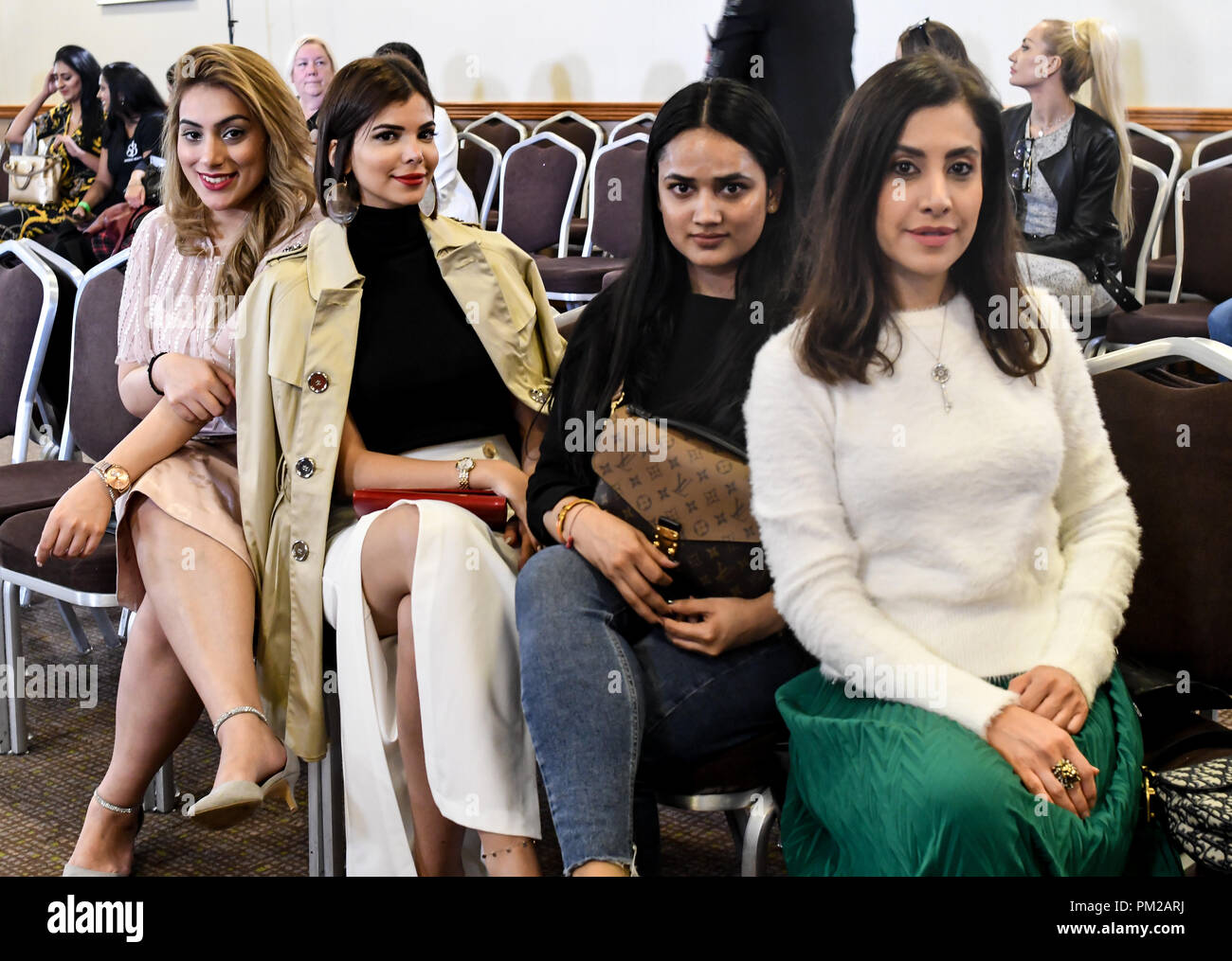 London, UK. 16th Sep 2018. Pierre Garroudi Spectacular Fashion Show at London Fashion Week SS19 latest collection showcasing ten new, exclusive, luxury bags created to run alongside the couture collection at Strand Palace Hotel on 16 September 2018, London, UK. Credit: Picture Capital/Alamy Live News Stock Photo