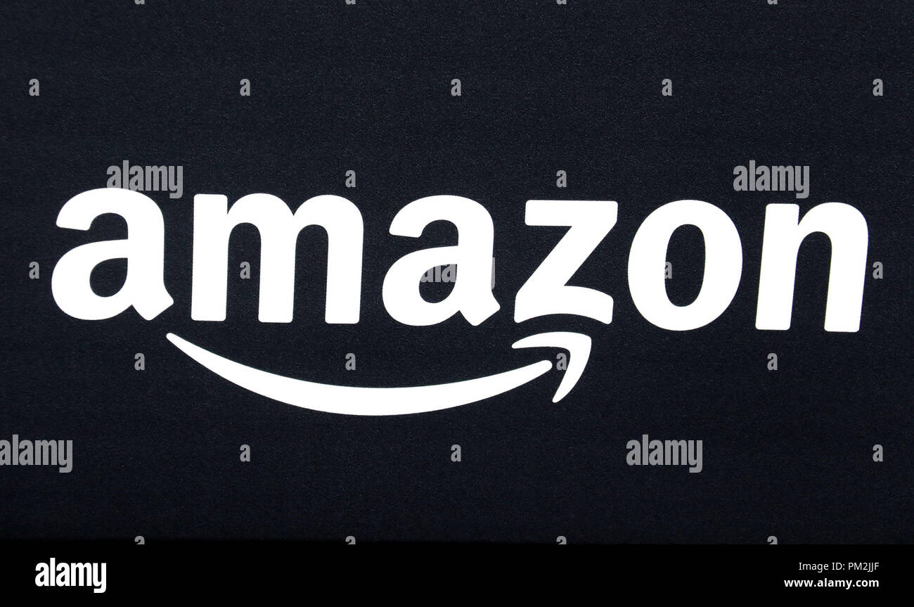 New York City, New York, USA. 17th Sep, 2018. A view of Amazon logo at