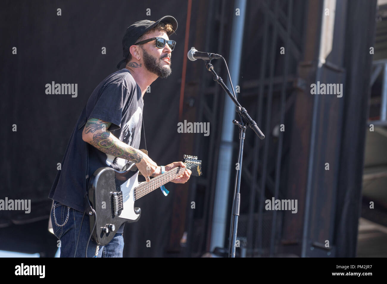 Chicago, Illinois, USA. 15th Sep, 2018. JORDAN CLARK of The Frights during Riot Fest at Douglas Park in Chicago, Illinois Credit: Daniel DeSlover/ZUMA Wire/Alamy Live News Stock Photo