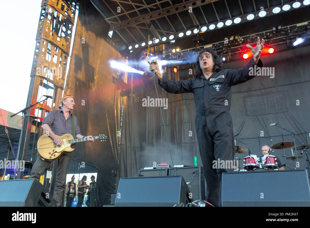 Chicago, Illinois, USA. 15th Sep, 2018. GEORDIE WALKER, JAZ COLEMAN and PAUL FERGUSON of Killing Joke during Riot Fest at Douglas Park in Chicago, Illinois Credit: Daniel DeSlover/ZUMA Wire/Alamy Live News Stock Photo