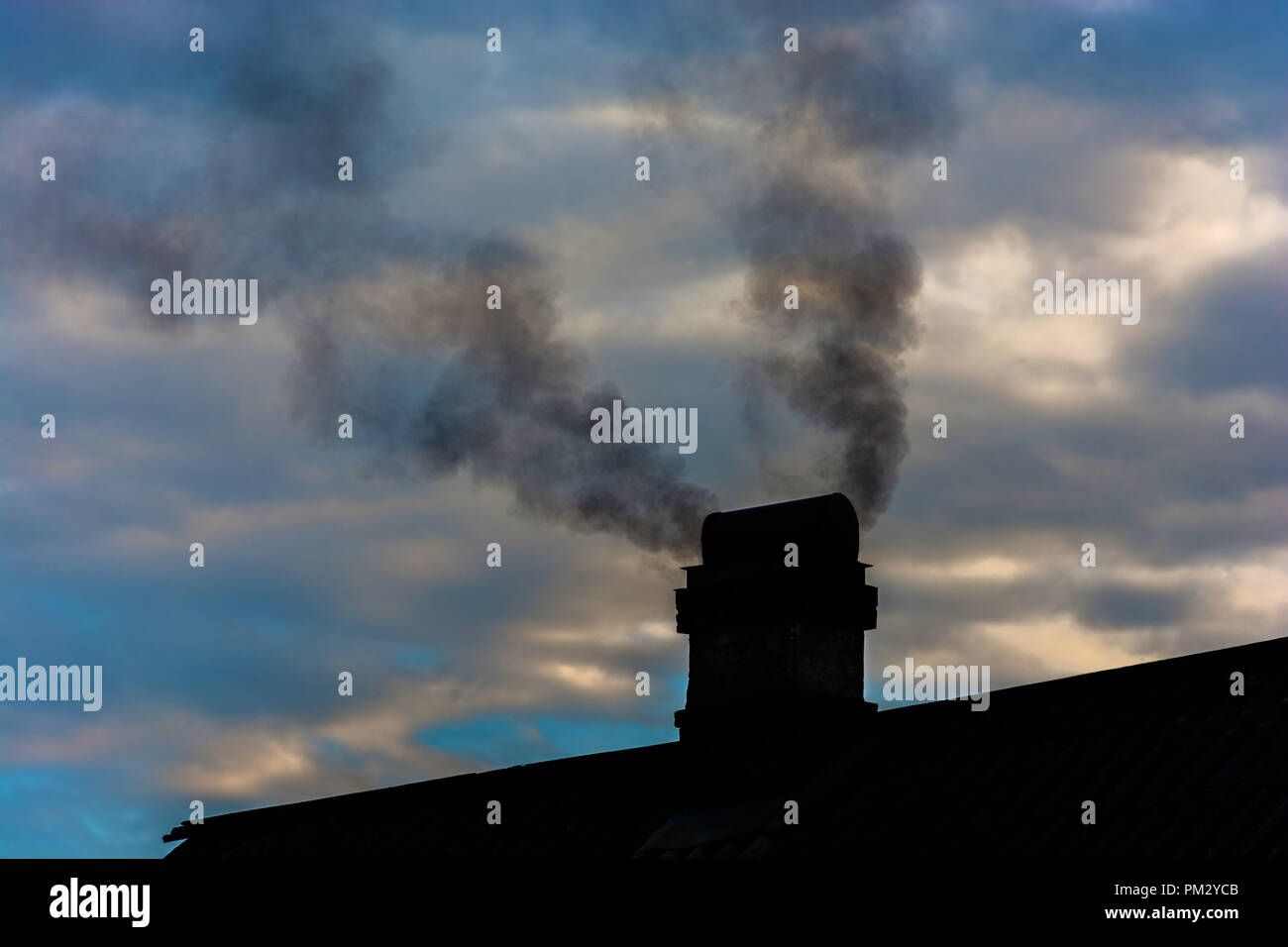 Dark black smoke from chimney hires stock photography and images Alamy