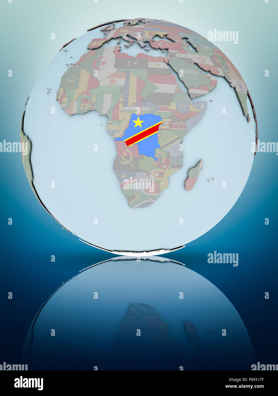 Map of dr congo globe hi-res stock photography and images - Alamy