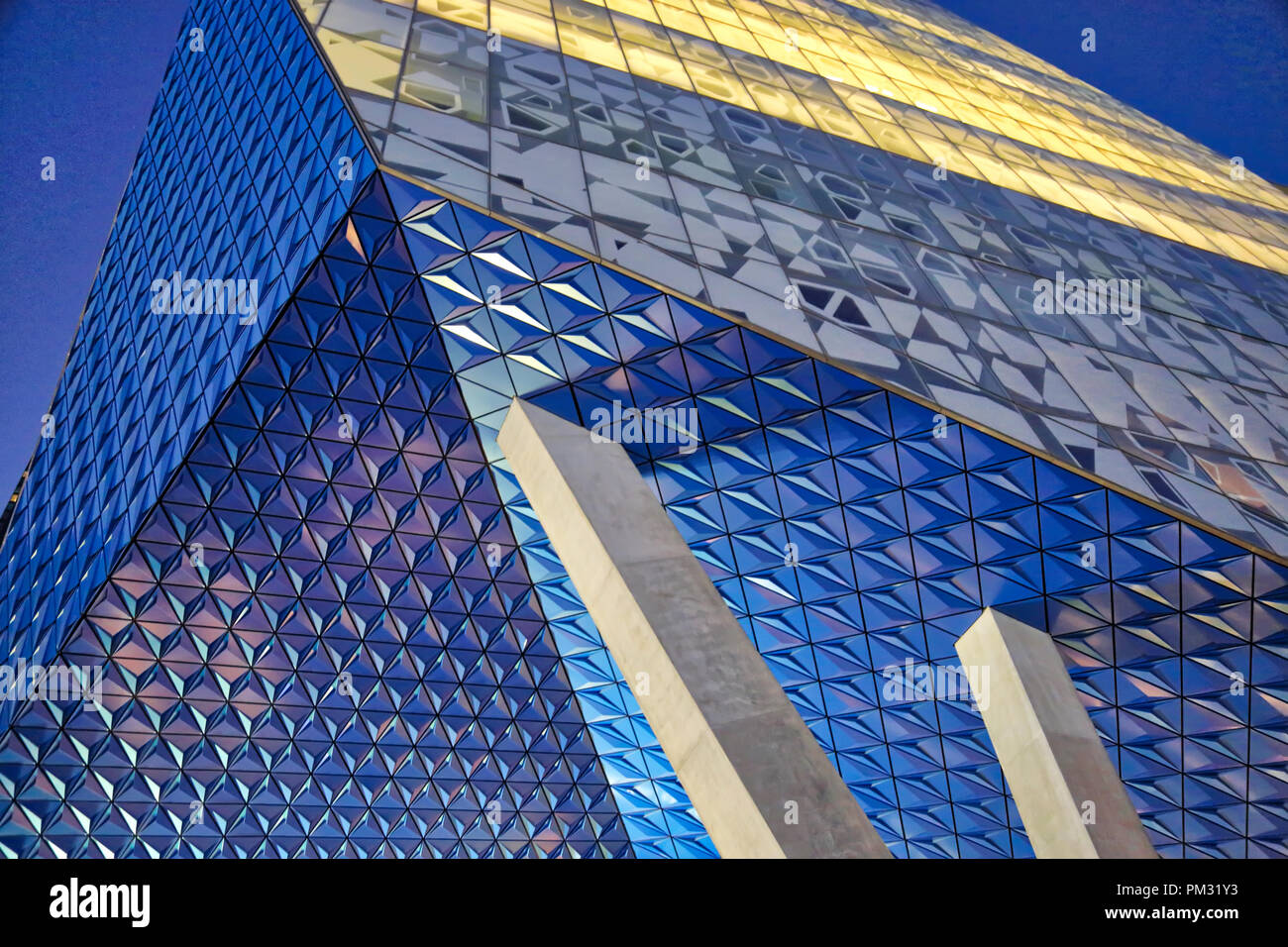 Toronto, Canada-20 March, 2018: New Ryerson University building in Toronto downtown core at night Stock Photo