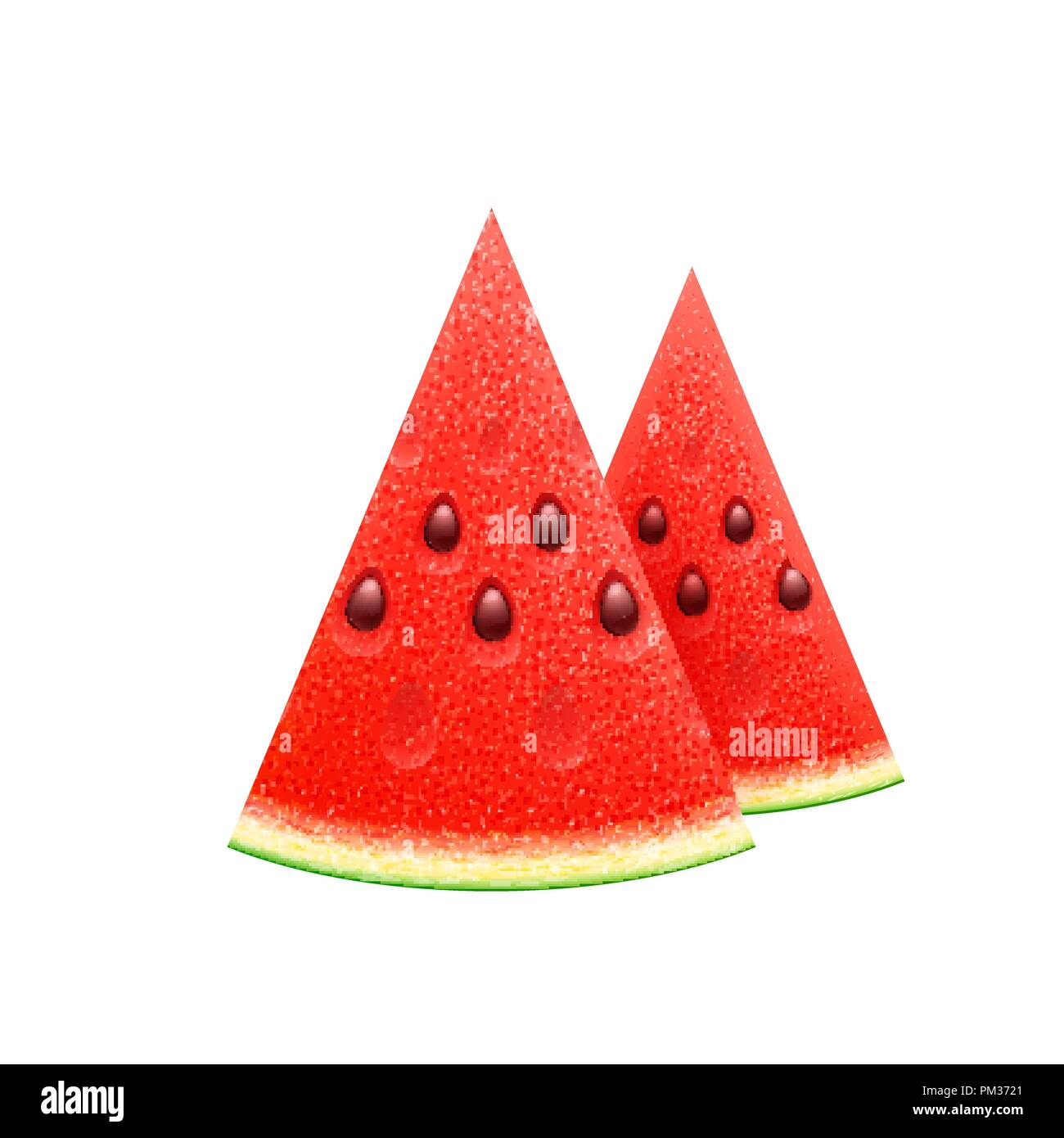 Watermelon realistic sliced fruit, vector Stock Vector Image & Art - Alamy