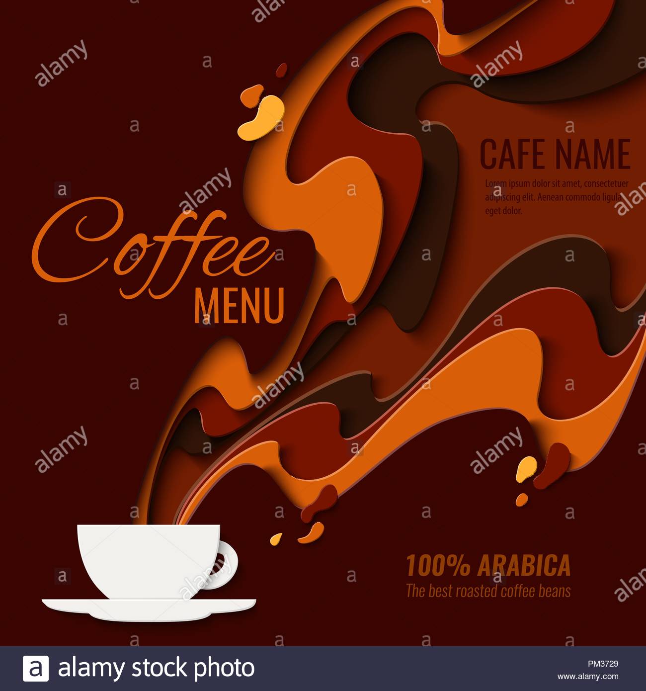 coffee menu design paper