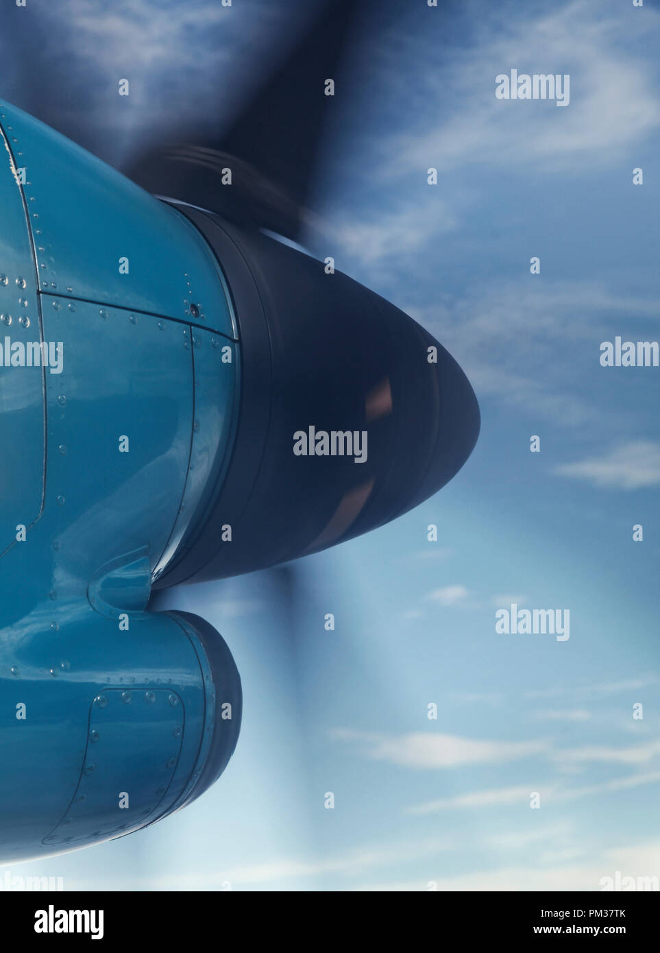 Propeller of a small airplane Stock Photo