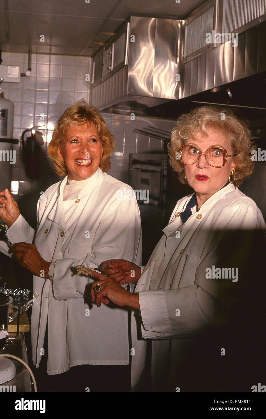 Dinah Shore and Betty White, circa 1990.  File Reference # 1126 001THA Stock Photo