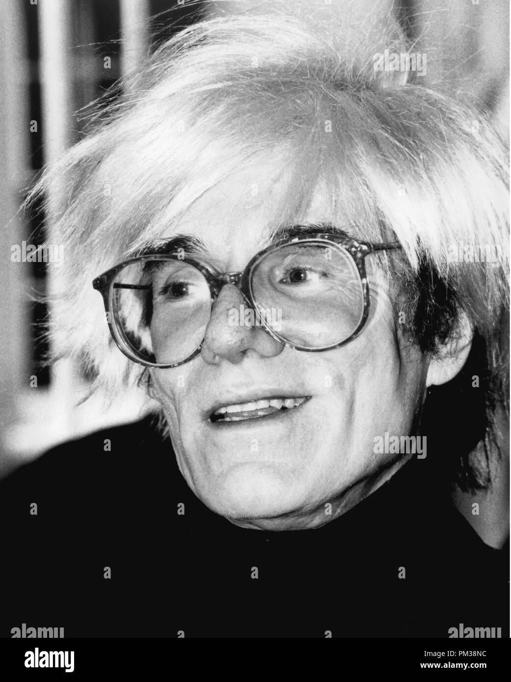 Andy Warhol, circa 1986.  File Reference # 1224 001THA Stock Photo
