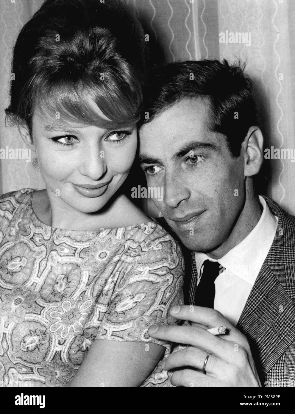 Roger Vadim and his wife Annette Stroyberg,1958.  File Reference # 1232_002THA Stock Photo