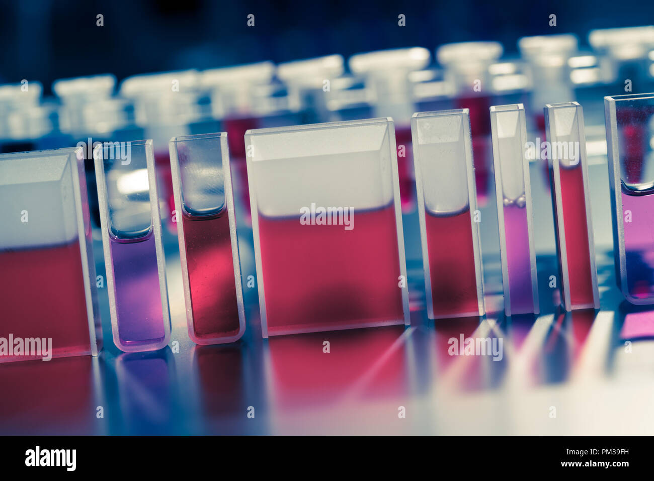 Quartz cuvettes for Chromatography and spectrophotometry in the study of liquids Stock Photo Alamy
