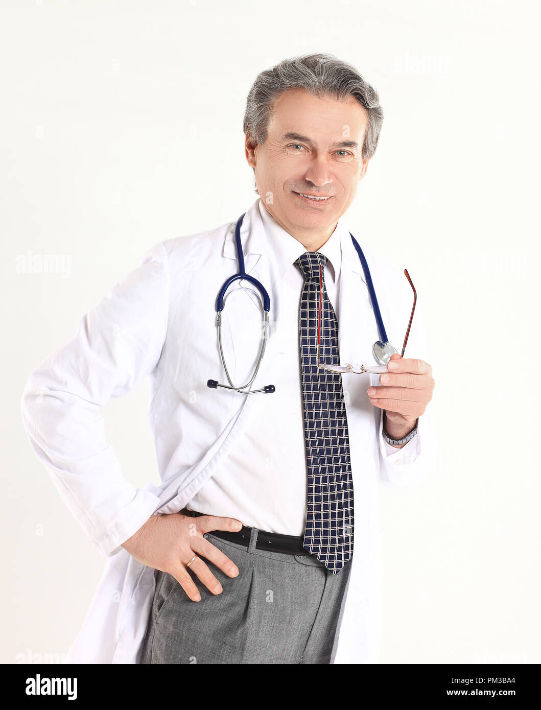Portrait mature doctor isolated hi-res stock photography and images - Alamy