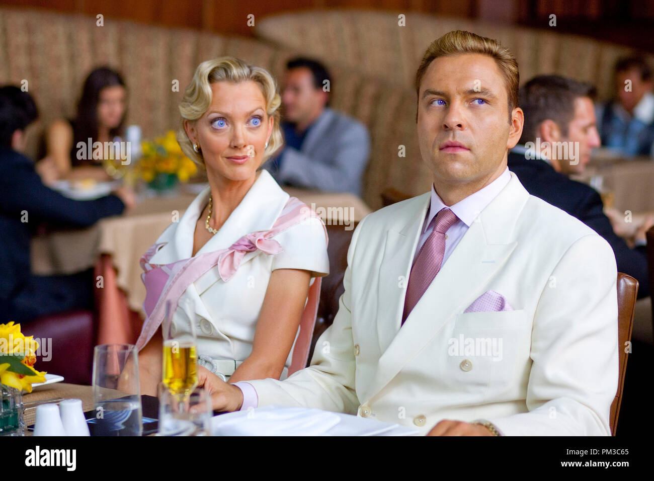 Left to right: Lucy Davenport plays Birgit and David Walliams plays Mueller in Paramount Pictures/DreamWorks Pictures/Spyglass Entertainment's comedy, 'Dinner for Schmucks.' 2010 Stock Photo
