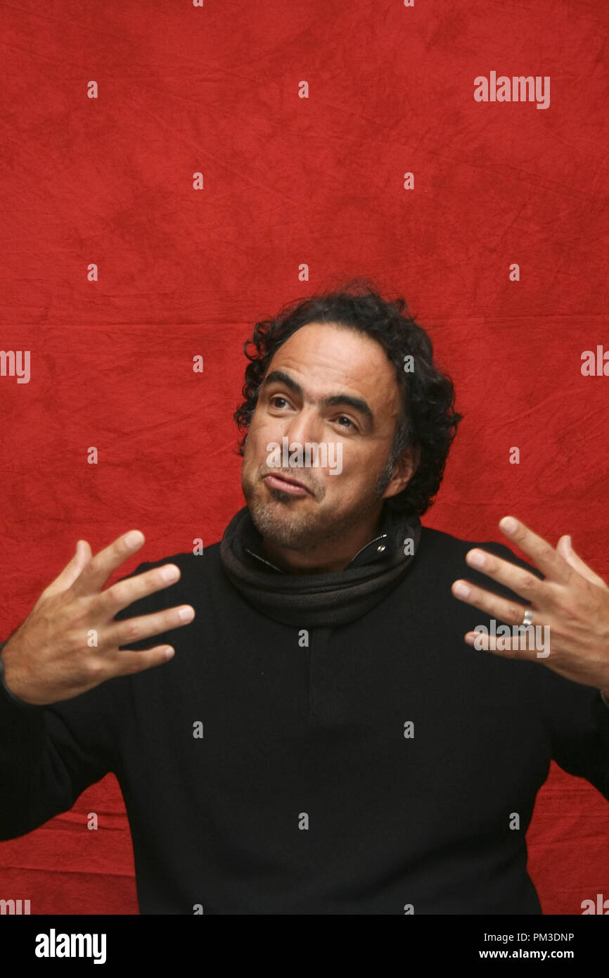 Director Alejandro Gonzalez Inarritu 'Biutiful' Portrait Session, September 11, 2010.  Reproduction by American tabloids is absolutely forbidden. File Reference # 30481 031JRC  For Editorial Use Only -  All Rights Reserved Stock Photo