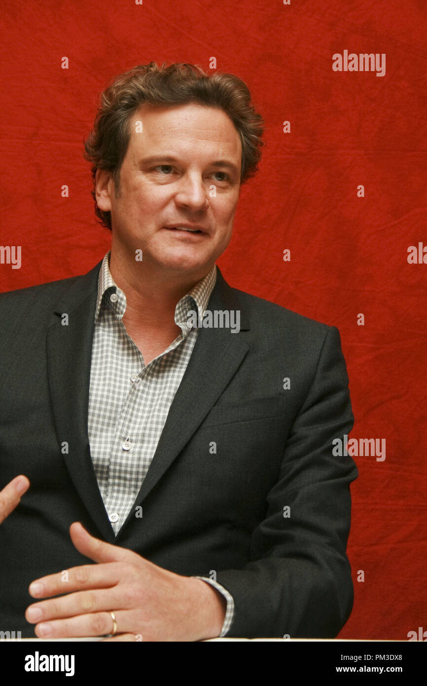 Colin Firth 'The King's Speech' Portrait Session, September 11, 2010.  Reproduction by American tabloids is absolutely forbidden. File Reference # 30485 009JRC  For Editorial Use Only -  All Rights Reserved Stock Photo