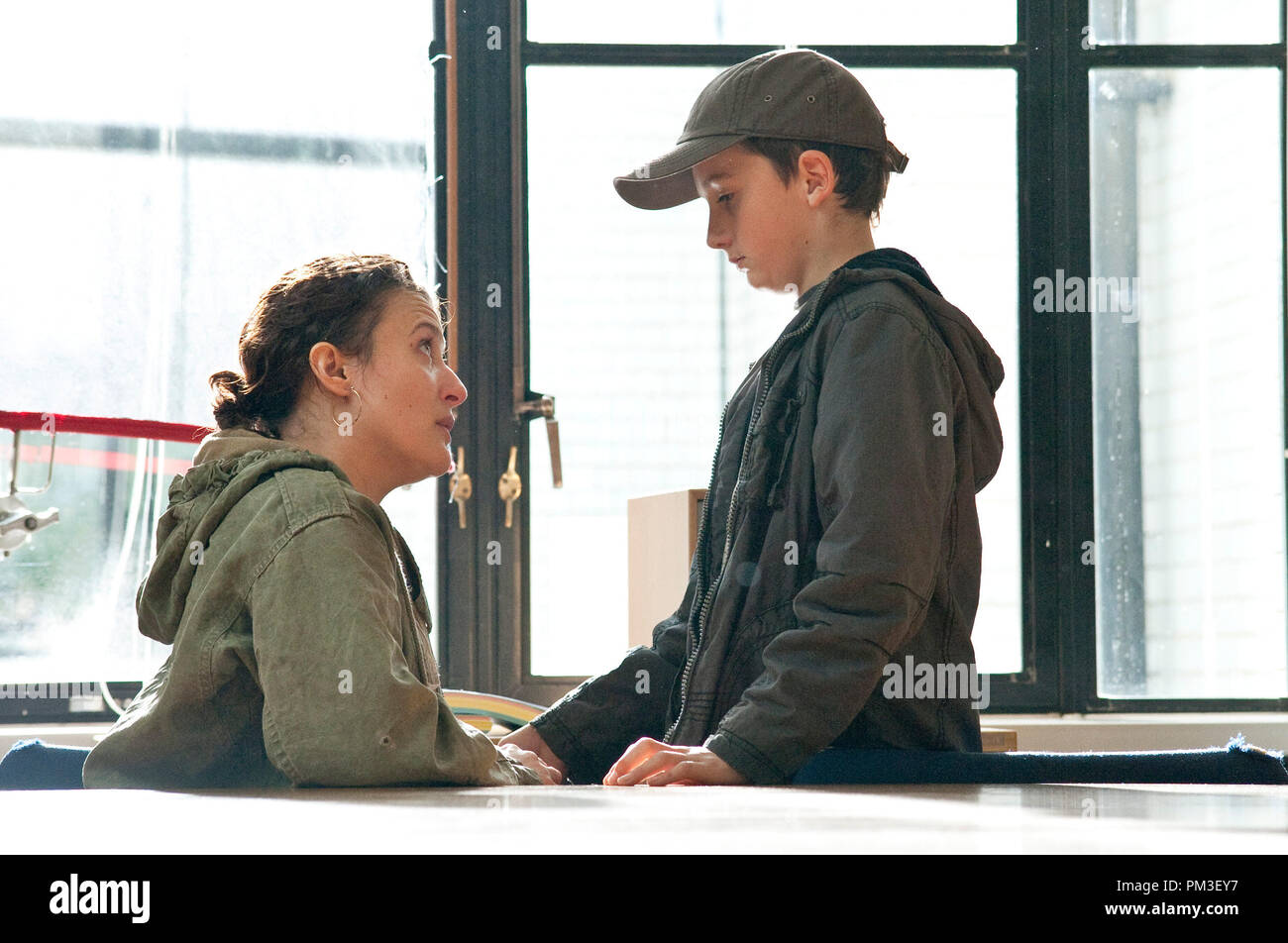 LYNDSEY MARSHAL as Jackie and FRANKIE/GEORGE McLAREN as Marcus in Warner Bros. Pictures’ drama “HEREAFTER,” a Warner Bros. Pictures release. Stock Photo