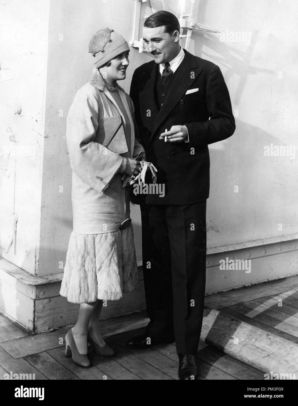Studio Publicity Still: Gloria Swanson with husband Henri de la Falaise ...