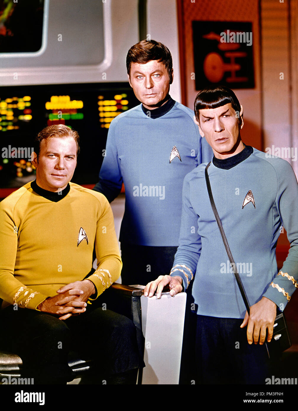 Studio Publicity Still: 'Star Trek'  William Shatner, DeForest Kelley, Leonard Nimoy  circa 1966   File Reference # 30732 1283THA Stock Photo