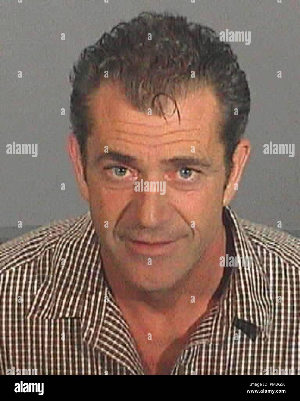 Mel Gibson Police booking photo July 28, 2006. File Reference # 30732 418THA Stock Photo