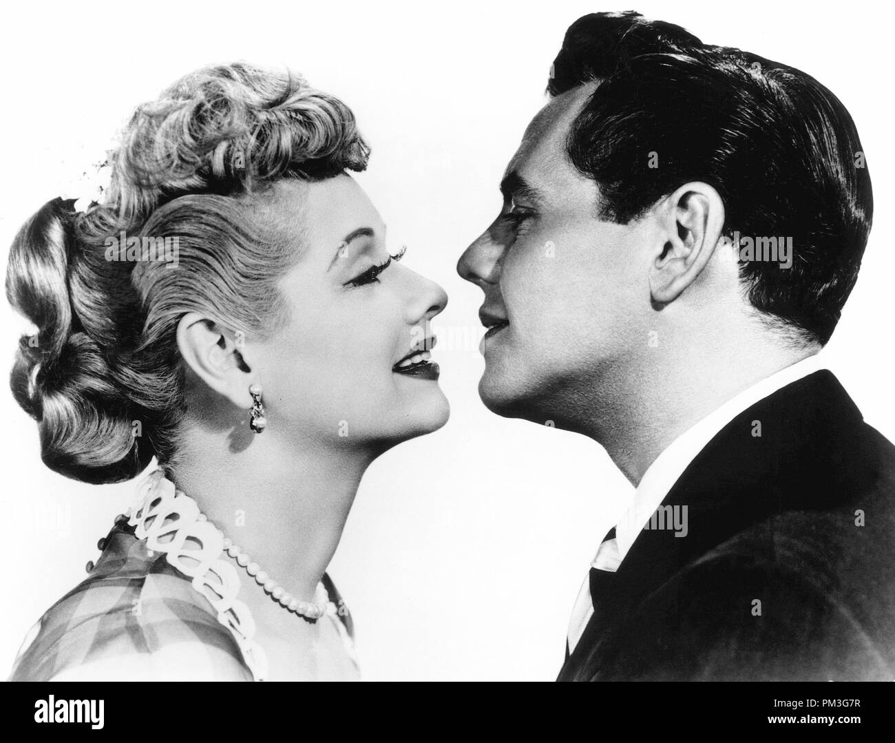 Lucille Ball and Desi Arnaz, circa 1953. File Reference # 30732 492THA Stock Photo